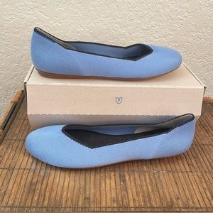 Rothys Ice Blue Flats Shoes Size 10 NEW